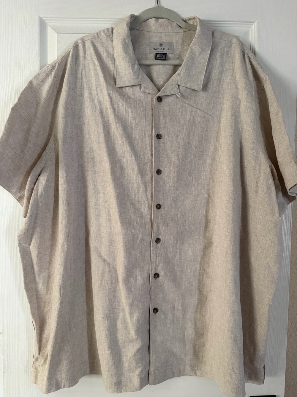 Men's Short-Sleeve Linen Shirt in natural linen